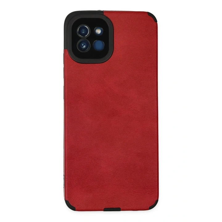 Mey İthalat®  Samsung Galaxy A03 Kılıf Loop Deri Silikon - Kırmızı