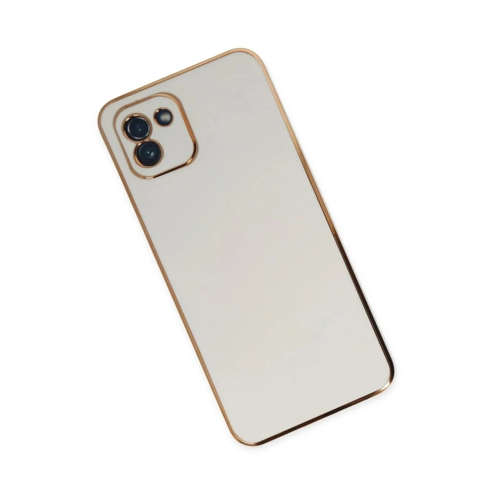 Mey İthalat®  Samsung Galaxy A03 Kılıf Volet Silikon - Beyaz