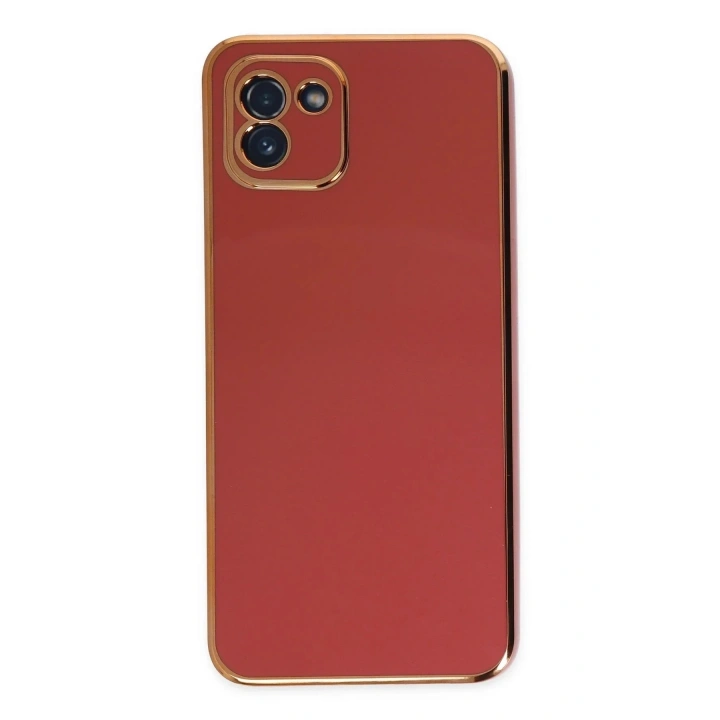 Mey İthalat®  Samsung Galaxy A03 Kılıf Volet Silikon - Kırmızı