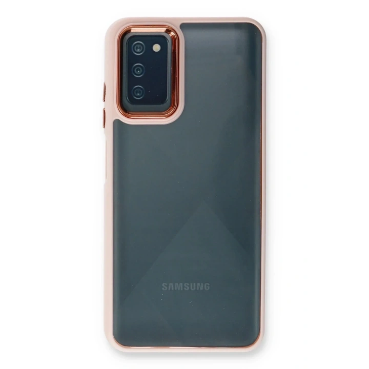 Mey İthalat®  Samsung Galaxy A03S Kılıf Dora Kapak - Pudra