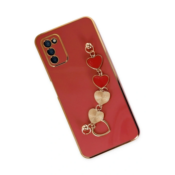 Mey İthalat®  Samsung Galaxy A03S Kılıf Esila Silikon - Kırmızı