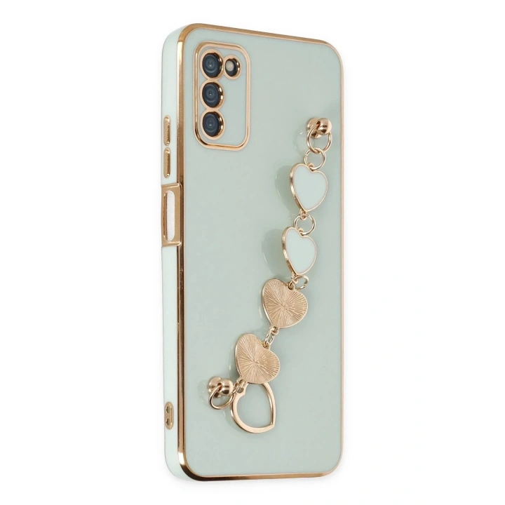 Mey İthalat®  Samsung Galaxy A03S Kılıf Esila Silikon - Su Yeşili