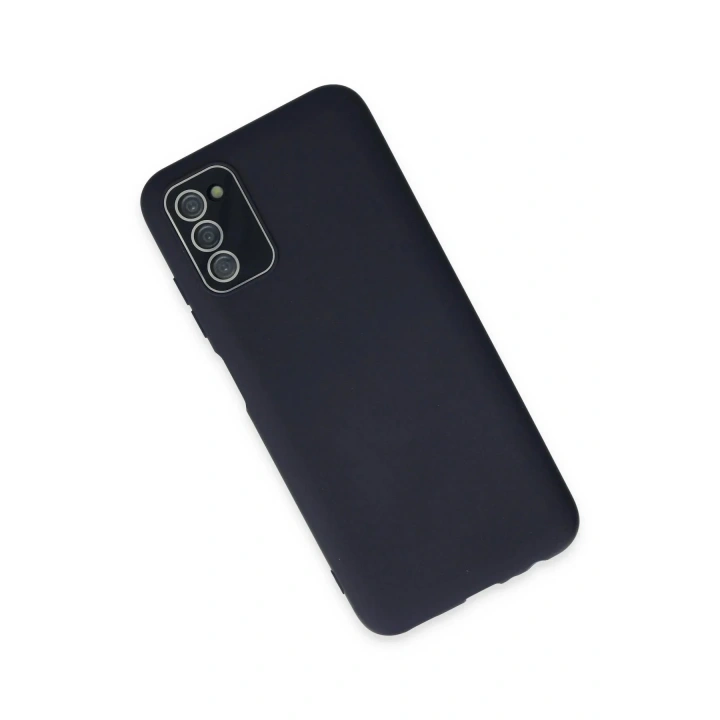 Mey İthalat®  Samsung Galaxy A03S Kılıf Lansman Glass Kapak - Lacivert