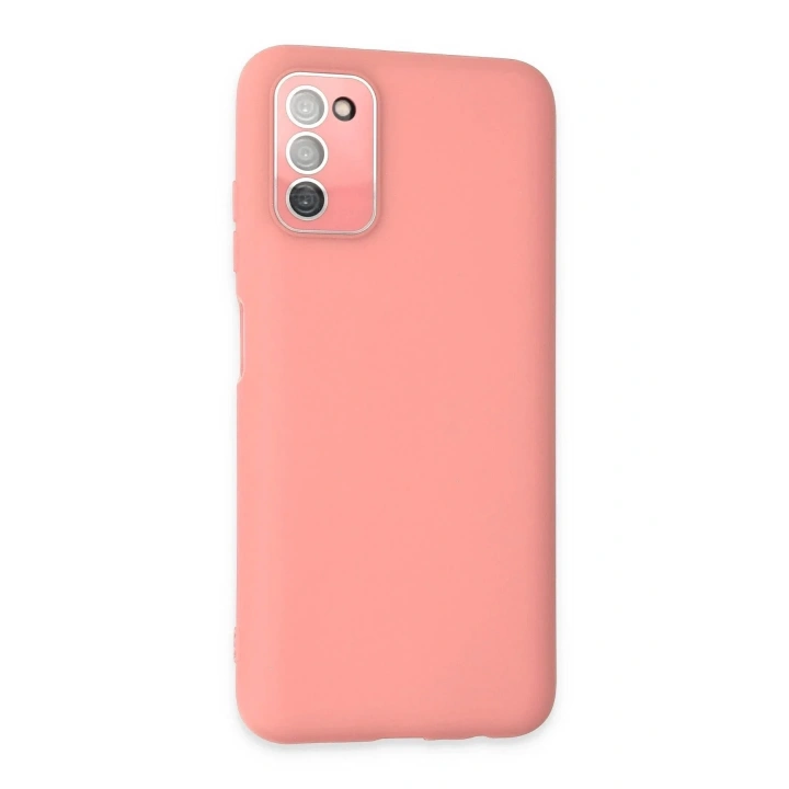 Mey İthalat®  Samsung Galaxy A03S Kılıf Lansman Glass Kapak - Pembe