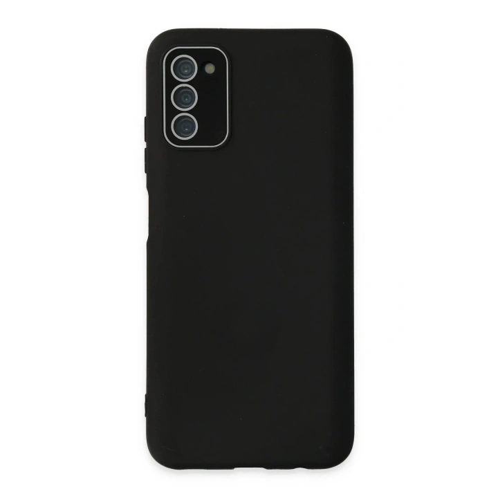 Mey İthalat®  Samsung Galaxy A03S Kılıf Lansman Glass Kapak - Siyah
