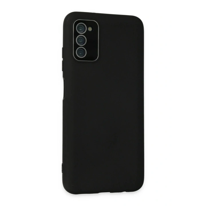 Mey İthalat®  Samsung Galaxy A03S Kılıf Lansman Glass Kapak - Siyah