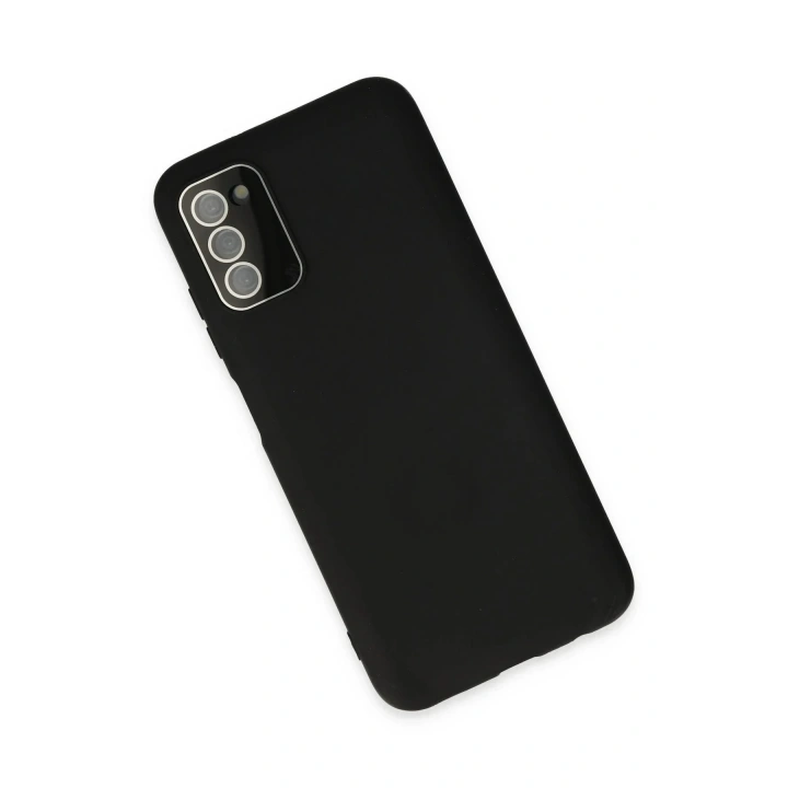 Mey İthalat®  Samsung Galaxy A03S Kılıf Lansman Glass Kapak - Siyah