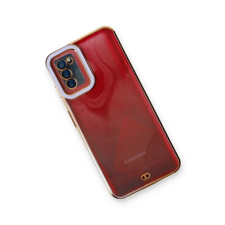 Mey İthalat®  Samsung Galaxy A03S Kılıf Liva Lens Silikon - Lila