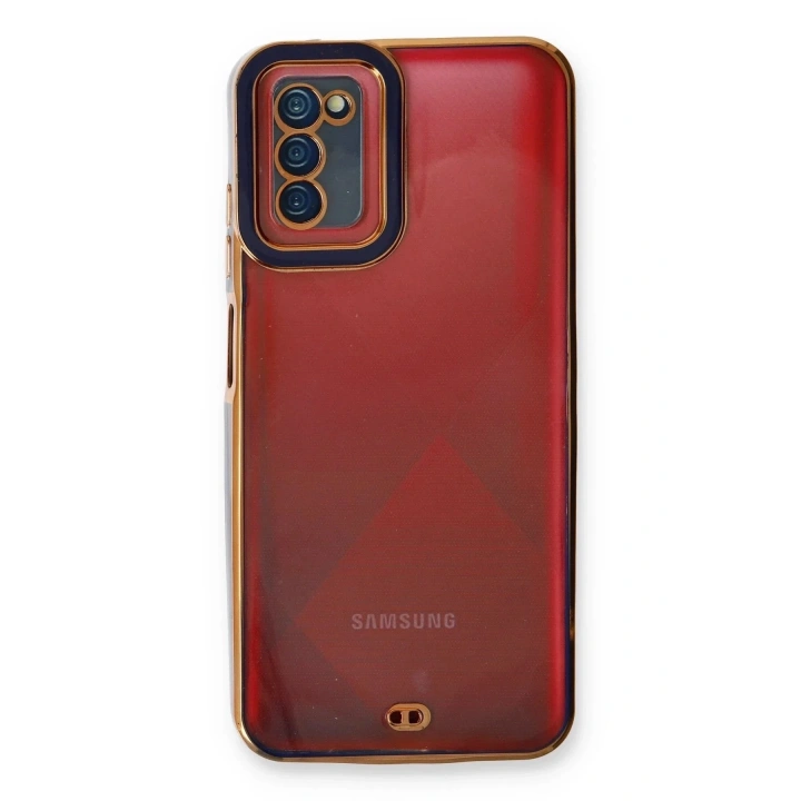 Mey İthalat®  Samsung Galaxy A03S Kılıf Liva Lens Silikon - Mavi