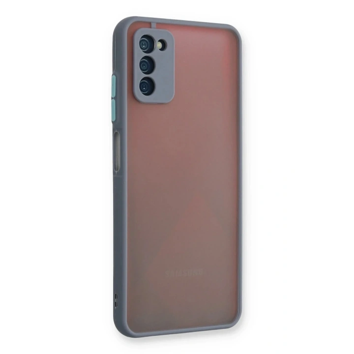 Mey İthalat®  Samsung Galaxy A03S Kılıf Montreal Silikon Kapak - Gri