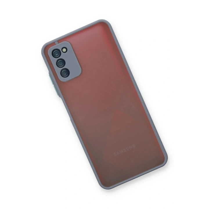 Mey İthalat®  Samsung Galaxy A03S Kılıf Montreal Silikon Kapak - Gri