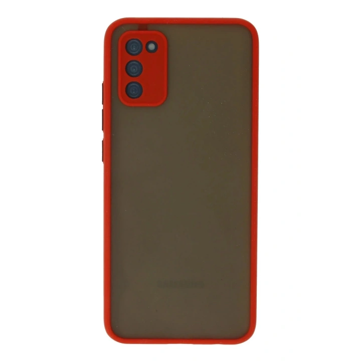 Mey İthalat®  Samsung Galaxy A03S Kılıf Montreal Silikon Kapak - Kırmızı