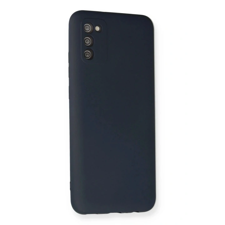 Mey İthalat®  Samsung Galaxy A03S Kılıf Nano içi Kadife Silikon - Lacivert
