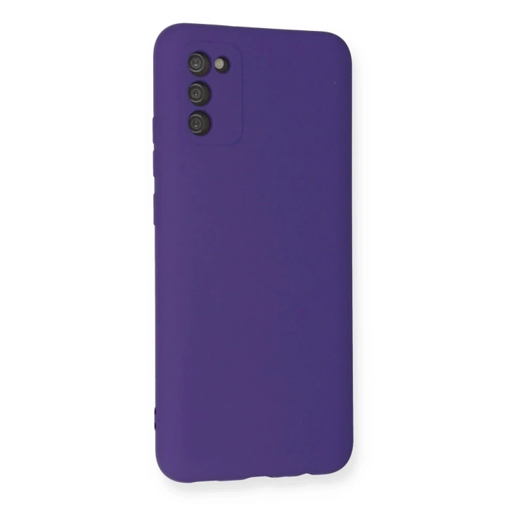 Mey İthalat®  Samsung Galaxy A03S Kılıf Nano içi Kadife Silikon - Mor