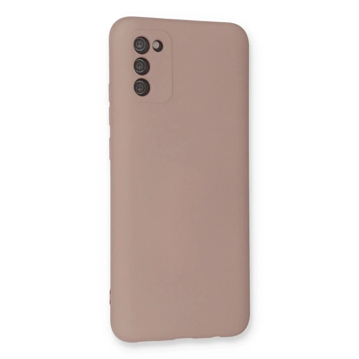 Mey İthalat®  Samsung Galaxy A03S Kılıf Nano içi Kadife Silikon - Pudra