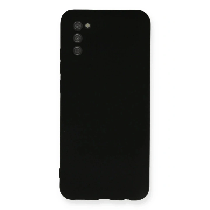 Mey İthalat®  Samsung Galaxy A03S Kılıf Nano içi Kadife Silikon - Siyah