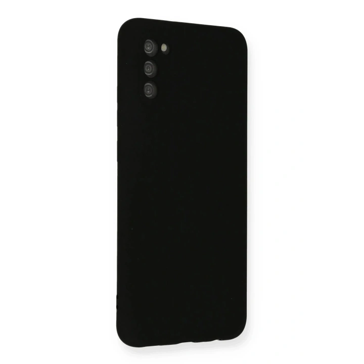 Mey İthalat®  Samsung Galaxy A03S Kılıf Nano içi Kadife Silikon - Siyah