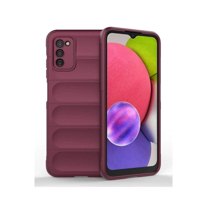 Mey İthalat®  Samsung Galaxy A03S Kılıf Optimum Silikon - Bordo