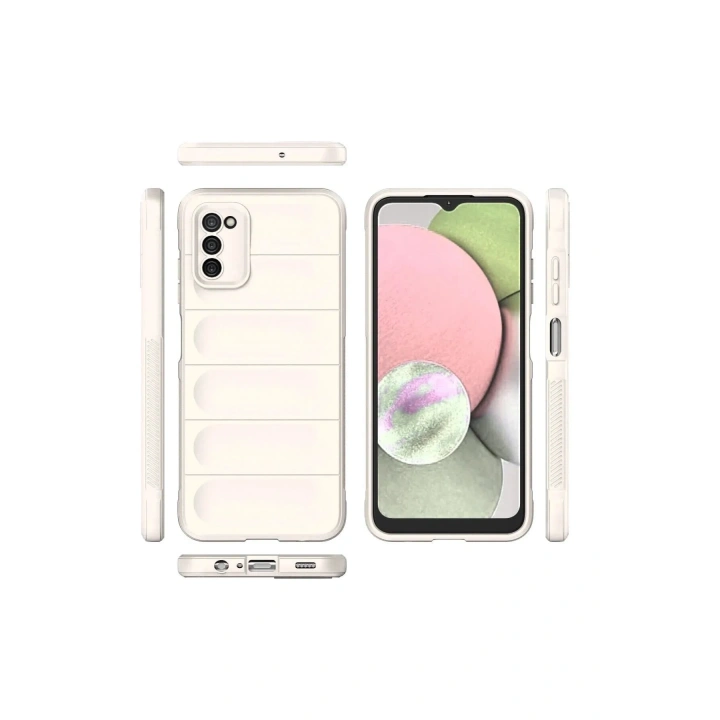 Mey İthalat®  Samsung Galaxy A03S Kılıf Optimum Silikon - Krem
