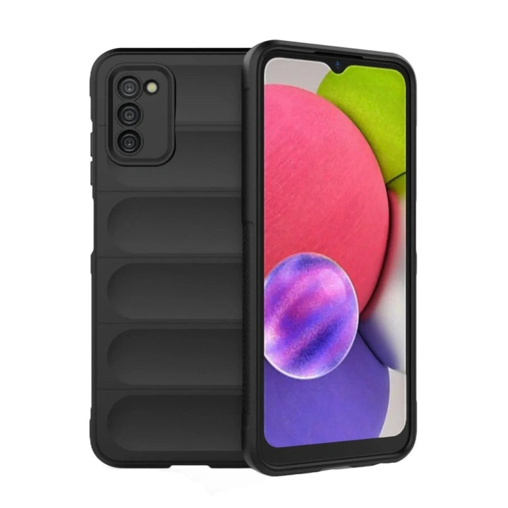 Mey İthalat®  Samsung Galaxy A03S Kılıf Optimum Silikon - Siyah