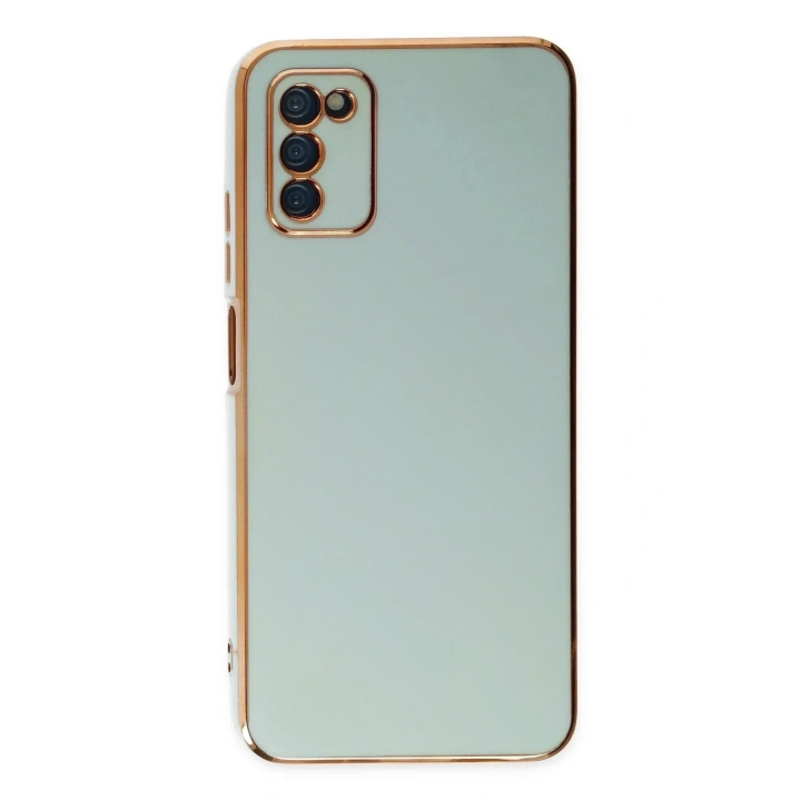 Mey İthalat®  Samsung Galaxy A03S Kılıf Volet Silikon - Açık Yeşil