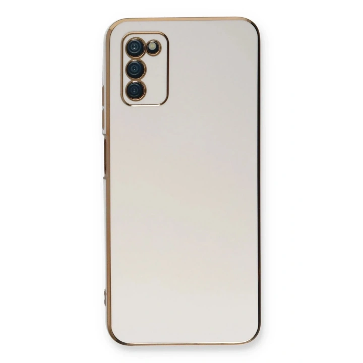 Mey İthalat®  Samsung Galaxy A03S Kılıf Volet Silikon - Beyaz