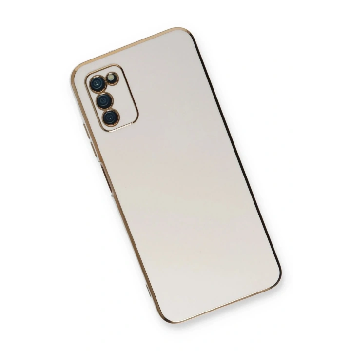 Mey İthalat®  Samsung Galaxy A03S Kılıf Volet Silikon - Beyaz
