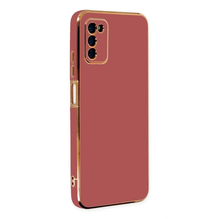 Mey İthalat®  Samsung Galaxy A03S Kılıf Volet Silikon - Kırmızı