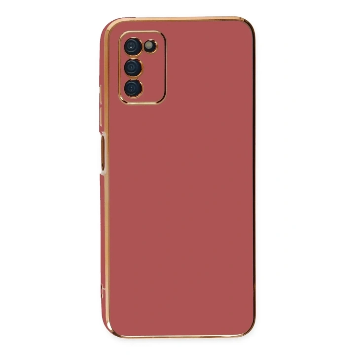 Mey İthalat®  Samsung Galaxy A03S Kılıf Volet Silikon - Kırmızı