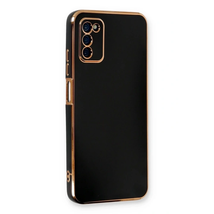Mey İthalat®  Samsung Galaxy A03S Kılıf Volet Silikon - Siyah
