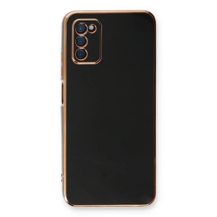 Mey İthalat®  Samsung Galaxy A03S Kılıf Volet Silikon - Siyah