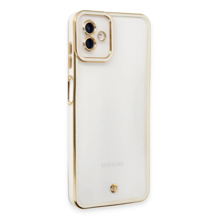 Mey İthalat®  Samsung Galaxy A04 Kılıf Liva Lens Silikon - Beyaz
