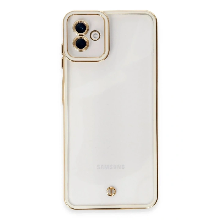 Mey İthalat®  Samsung Galaxy A04 Kılıf Liva Lens Silikon - Beyaz