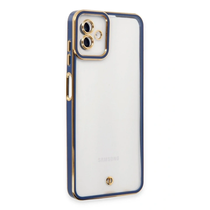 Mey İthalat®  Samsung Galaxy A04 Kılıf Liva Lens Silikon - Mavi