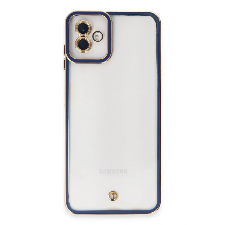 Mey İthalat®  Samsung Galaxy A04 Kılıf Liva Lens Silikon - Mavi