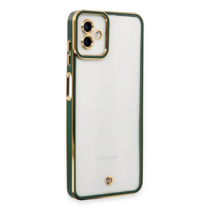 Mey İthalat®  Samsung Galaxy A04 Kılıf Liva Lens Silikon - Yeşil