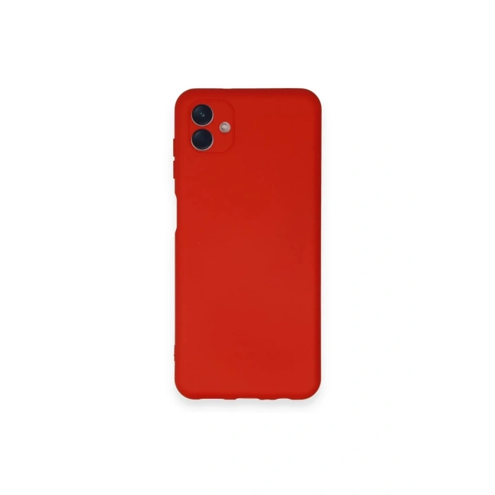 Mey İthalat®  Samsung Galaxy A04 Kılıf Nano içi Kadife Silikon - Kırmızı