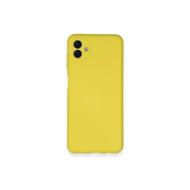 Mey İthalat®  Samsung Galaxy A04 Kılıf Nano içi Kadife Silikon - Sarı