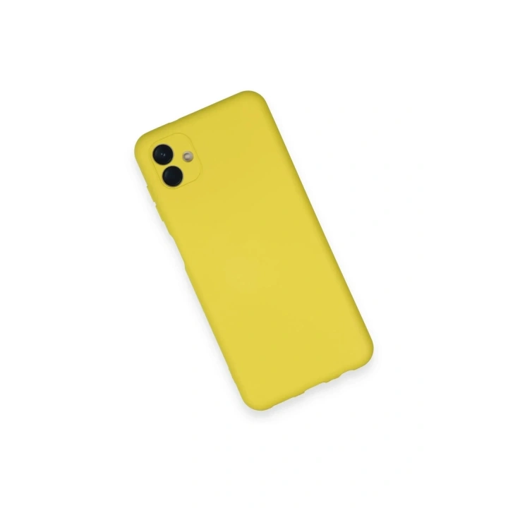 Mey İthalat®  Samsung Galaxy A04 Kılıf Nano içi Kadife Silikon - Sarı