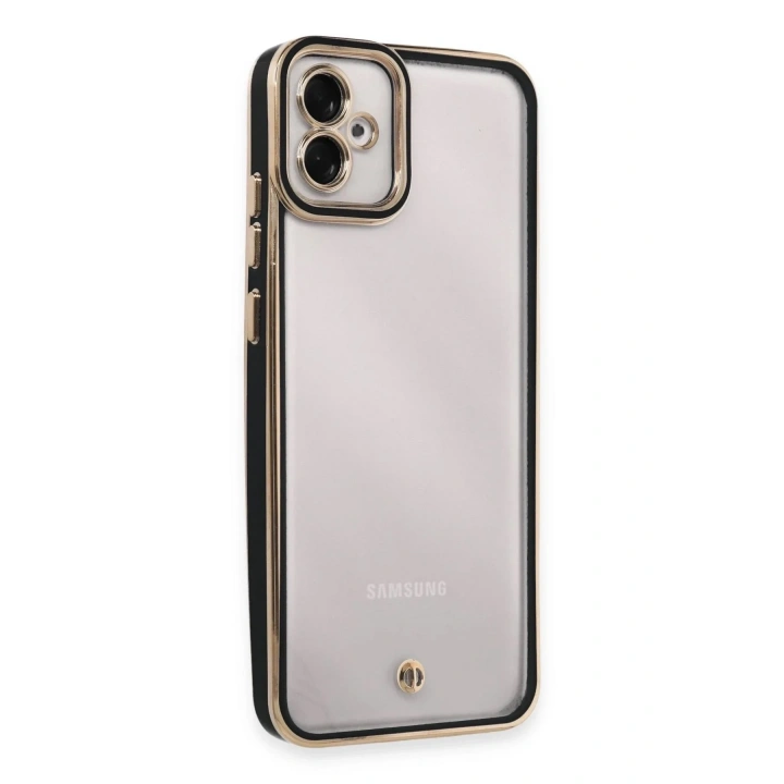 Mey İthalat®  Samsung Galaxy A04E Kılıf Liva Lens Silikon - Siyah