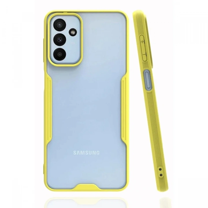 Mey İthalat®  Samsung Galaxy A04S Kılıf Platin Silikon - Sarı