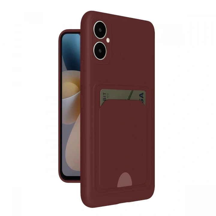 Mey İthalat®  Samsung Galaxy A05 Kelvin Kartvizitli Silikon - Bordo
