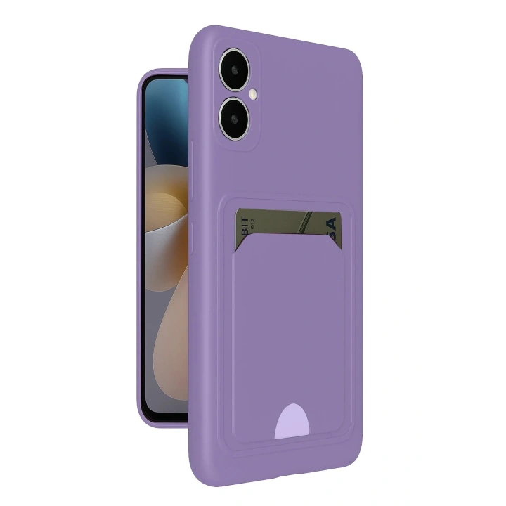 Mey İthalat®  Samsung Galaxy A05 Kelvin Kartvizitli Silikon - Lila