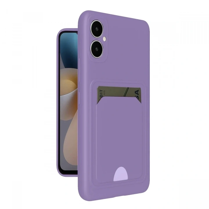 Mey İthalat®  Samsung Galaxy A05 Kelvin Kartvizitli Silikon - Lila