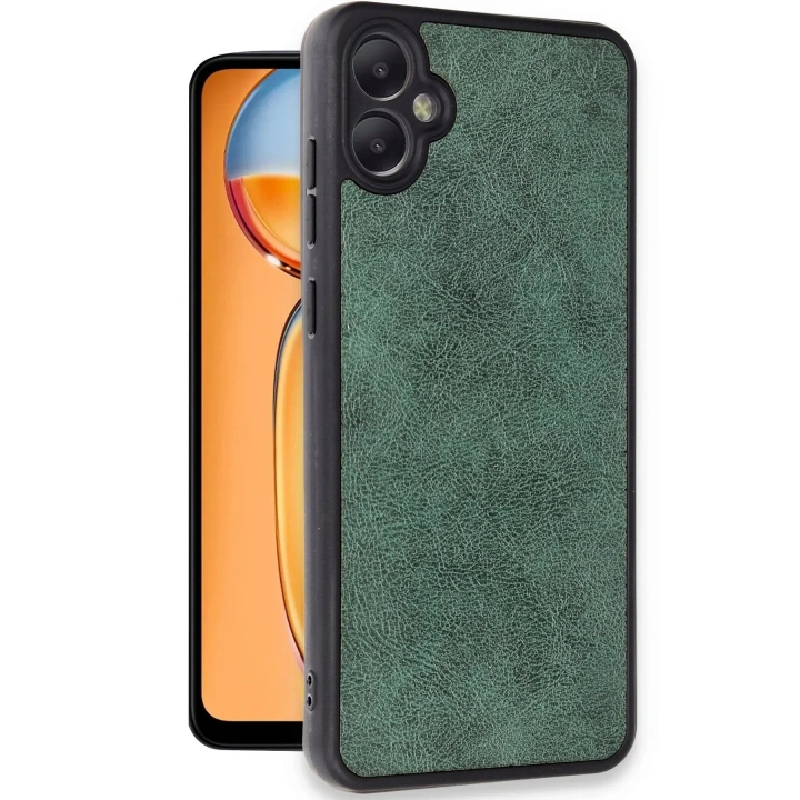 Mey İthalat®  Samsung Galaxy A05 Kılıf Aras Deri Kapak - Koyu Yeşil