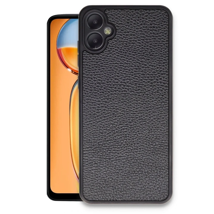 Mey İthalat®  Samsung Galaxy A05 Kılıf Aras Deri Kapak - Siyah