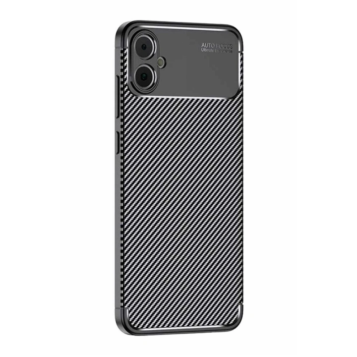 Mey İthalat®  Samsung Galaxy A05 Kılıf Auto Focus Karbon Kapak - Siyah