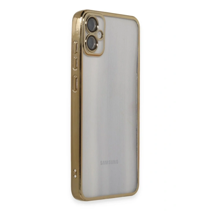 Mey İthalat®  Samsung Galaxy A05 Kılıf  Lensli Silikon - Gold