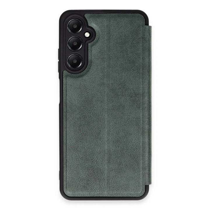 Mey İthalat®  Samsung Galaxy A05S Kılıf Flip Cover - Koyu Yeşil