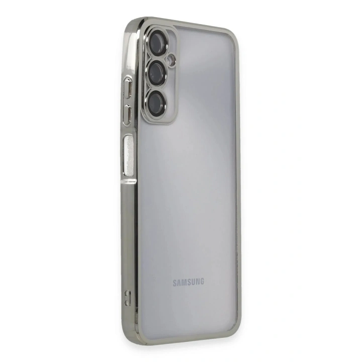 Mey İthalat®  Samsung Galaxy A05S Kılıf  Lensli Silikon - Gümüş